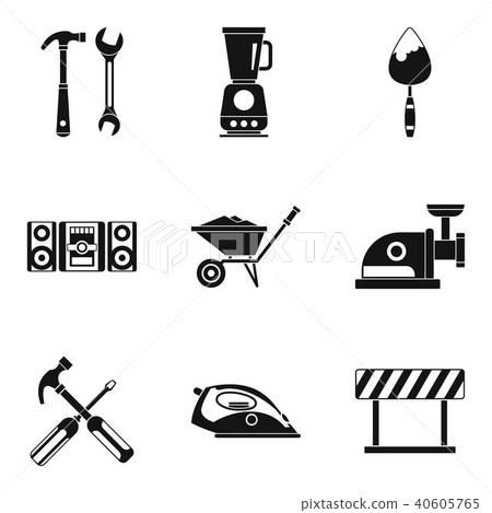 Modernization icons set, simple style Modernization icons set, simple style 40605765