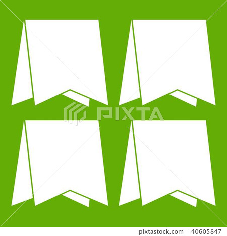 Pennants icon green 40605847