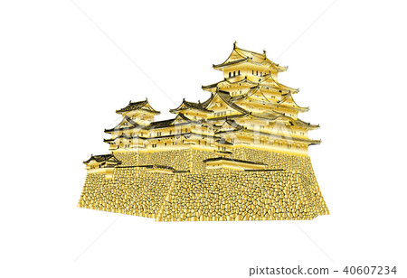 Japanese castle extant Tenmon Himeji Castle gold Japanese castle extant Tenmon Himeji Castle gold 40607234