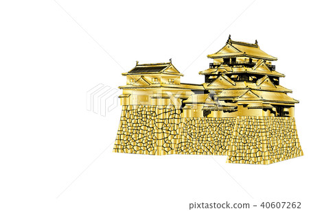 Japanese castle extant Tenshu Matsuyama castle gold 40607262
