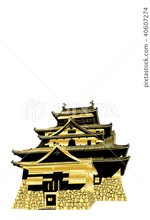 Japanese castle extant Tenshu Matsue castle gold Japanese castle extant Tenshu Matsue castle gold 40607274