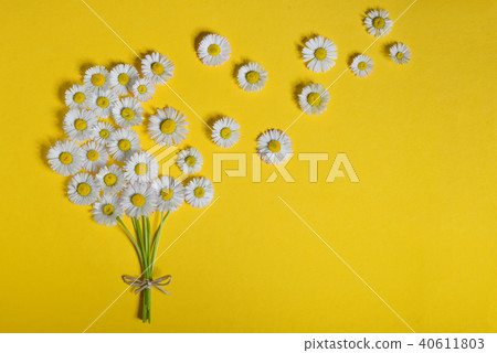 Abstract daisy flower bouquet 40611803