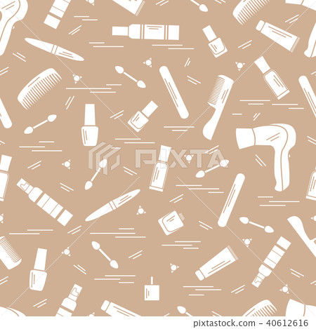 Cute pattern of various accessories of decorative 40612616