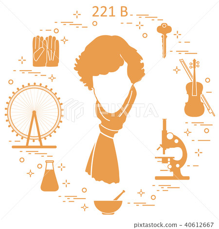 Private detective Sherlock Holmes with variety Private detective Sherlock Holmes with variety 40612667