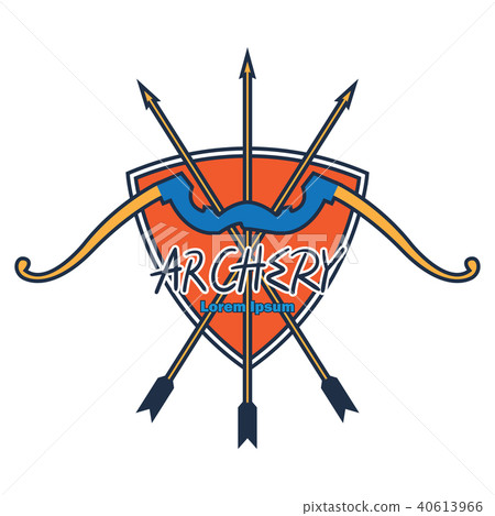 archery logo, vector illustration 40613966