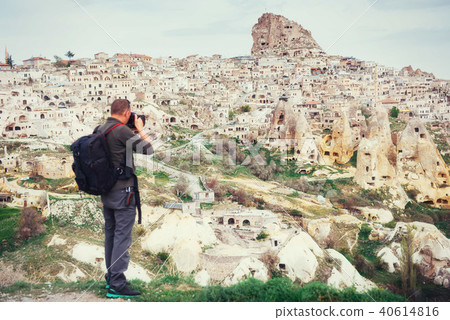 man photographs the ancient city 40614816
