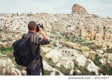 man photographs the ancient city 40614817
