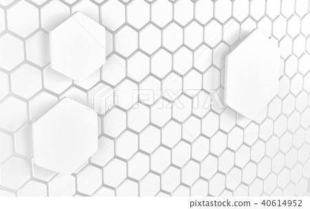 Abstract array of shinny white polygons. 3d render - Stock Illustration ...