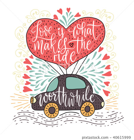 Valentines Day Lettering. Handwritten Romantic Greeting Card. Valentines Day Lettering. Handwritten Romantic Greeting Card. 40615999