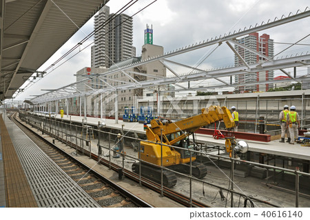 Railroad: JR East Urawa Station Railroad elevated construction work June 2009 Railroad: JR East Urawa Station Railroad elevated construction work June 2009 40616140