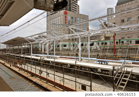 Railroad: JR East Urawa Station Railroad elevated construction work June 2009 40616153