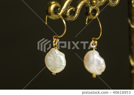 淡水珍珠耳環珍珠 40618953