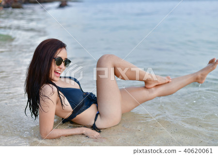 Sexy girl concept in swimsuit. Beautiful woman wearing a swimsui 40620061