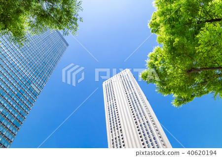 Landscape of the office area with green 40620194