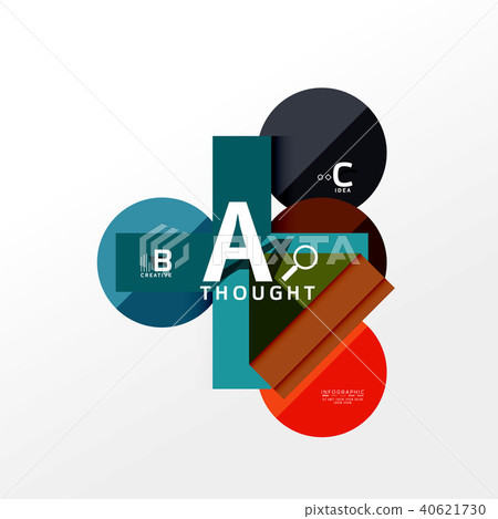 Geometric infographic banner, paper info diagram created with color shapes Geometric infographic banner, paper info diagram created with color shapes 40621730
