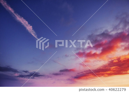 orange sky over the mountains. Carpathians Ukraine Europe 40622279