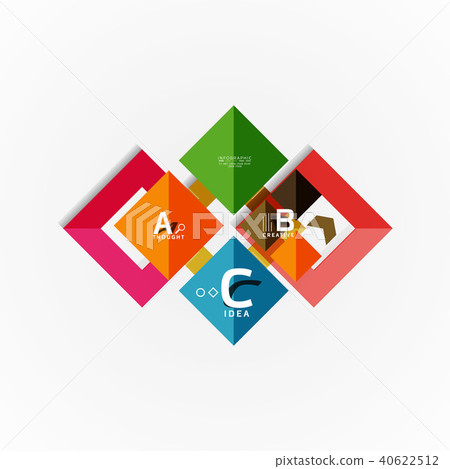 Abstract geometric option infographic banners, a b c steps process 40622512
