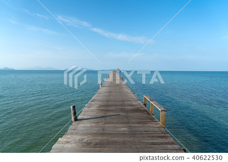 Wooden pier in Phuket, Thailand.  40622530