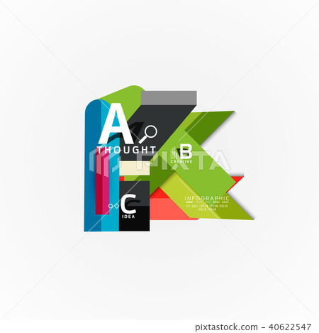 Abstract geometric option infographic banners, a b c steps process Abstract geometric option infographic banners, a b c steps process 40622547