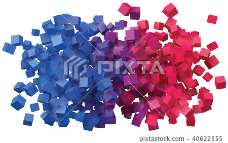 abstract design with colorful cubes. abstract design with colorful cubes. 40622555