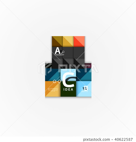 Abstract geometric option infographic banners, a b c steps process Abstract geometric option infographic banners, a b c steps process 40622587