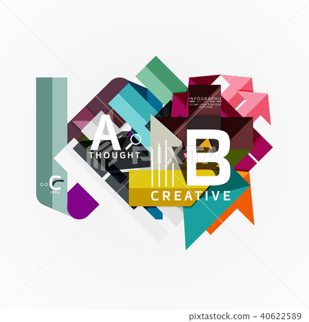 Abstract geometric option infographic banners, a b c steps process Abstract geometric option infographic banners, a b c steps process 40622589