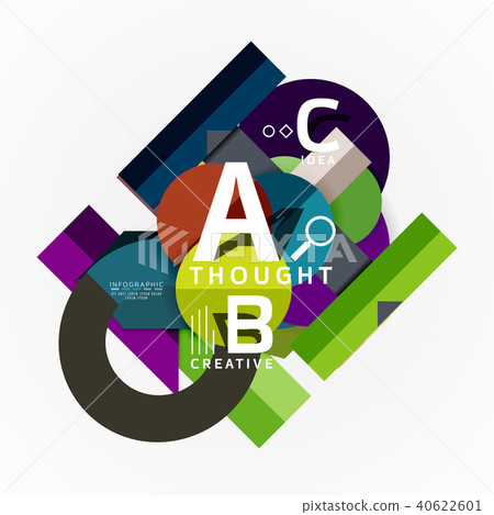 Abstract geometric option infographic banners, a b c steps process 40622601