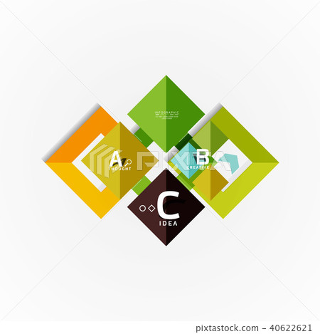 Abstract geometric option infographic banners, a b c steps process 40622621