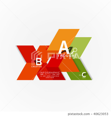 Abstract geometric option infographic banners, a b c steps process Abstract geometric option infographic banners, a b c steps process 40623053