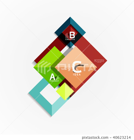 Abstract geometric option infographic banners, a b c steps process 40623214