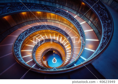 Staircase in Vatican Museums, Vatican, Rome, Italy Staircase in Vatican Museums, Vatican, Rome, Italy 40623949