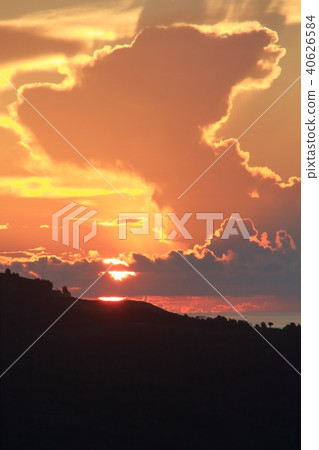 Morning burn of Nanjo City, Okinawa Prefecture 40626584