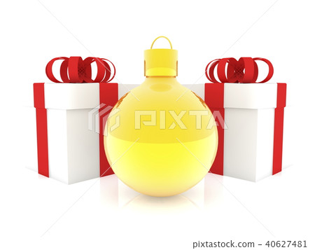 Christmas decoration in golden color Christmas decoration in golden color 40627481
