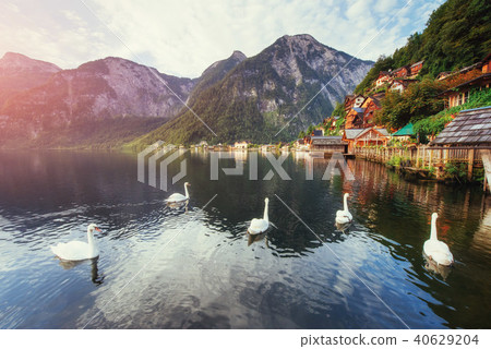 Scenic panoramic view of the famous mountain village 40629204