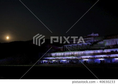 Lighted up Kitazawa flotation plant (Golden Week) in Sado City, Niigata Prefecture Lighted up Kitazawa flotation plant (Golden Week) in Sado City, Niigata Prefecture 40630233