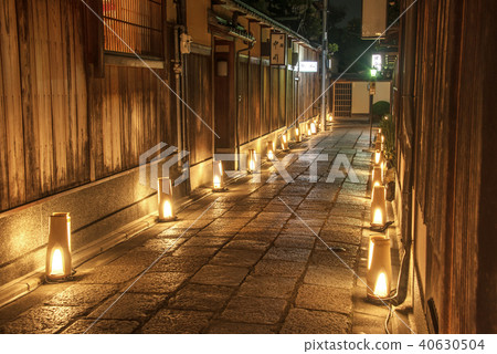 Higashiyama flower lamp stone stone wall street 40630504