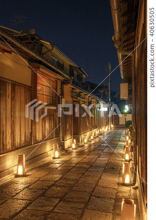 Higashiyama flower lamp stone stone wall street 40630505