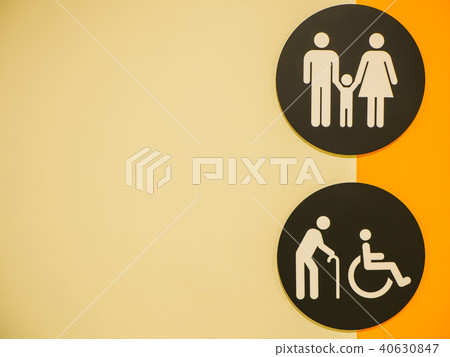 Toilets icon. Public restroom signs  40630847