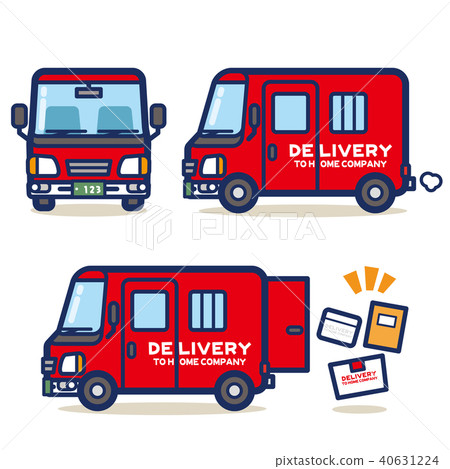 Working vehicle delivery truck (red) Working vehicle delivery truck (red) 40631224