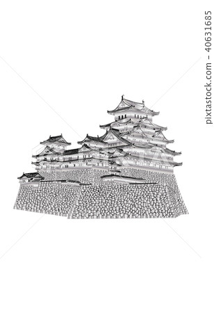 日本城堡現存的Tenmon Himeji城堡銀 40631685