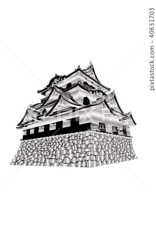 日本城堡現存的Tenshu Hikone城堡銀 40631703