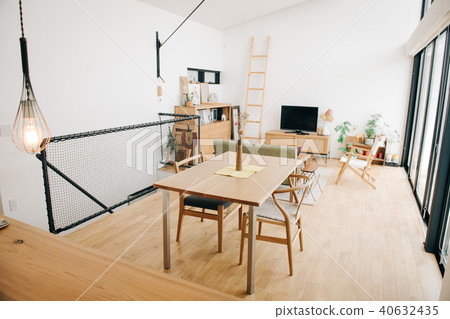 Bright floor room living room dining 40632435