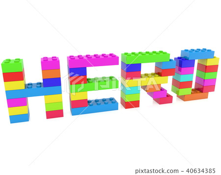 Hero concept built from toy bricks Hero concept built from toy bricks 40634385