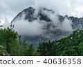 Mountain peak in the clouds 40636358