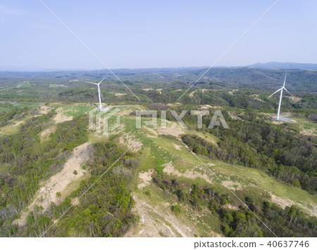 Wind power generation (aerial shooting) 40637746