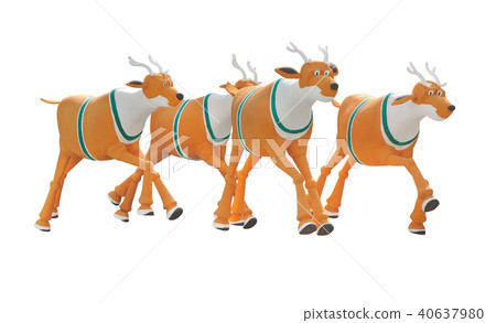 reindeer decorate isolate is on white background 40637980