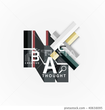 Abstract geometric option infographic banners, a b c steps process 40638095