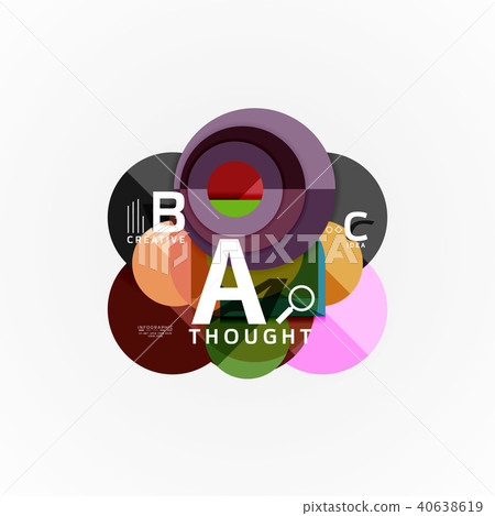 Abstract geometric option infographic banners, a b c steps process 40638619
