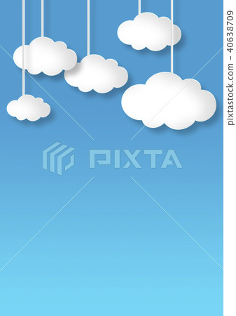 Blue sky and suspended clouds Cloud image Blue sky and suspended clouds Cloud image 40638709