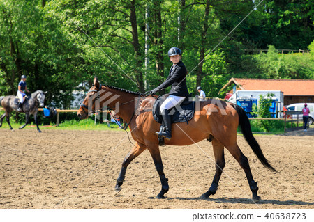 Horse rider on an equestrian event Horse rider on an equestrian event 40638723